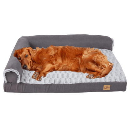 Orthopedic Dog Bed L-Shaped Soft Fleece Large
