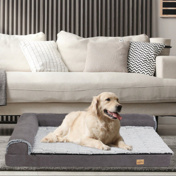 Orthopedic Dog Bed L-Shaped Soft Fleece Large